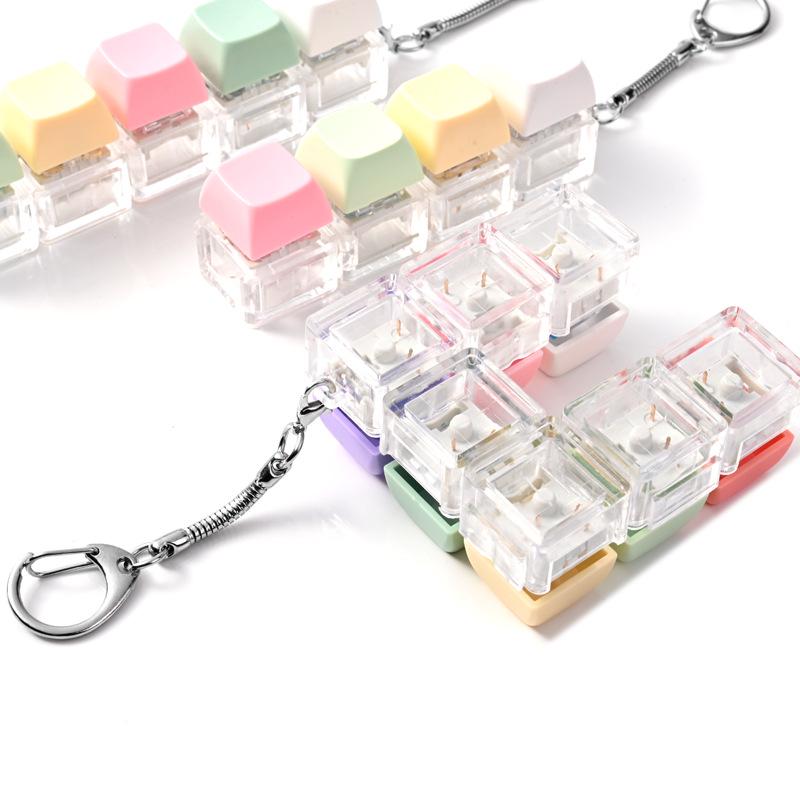 Cross-Border Creative Button Splicing Stress Relief Keychain Pendant Toy