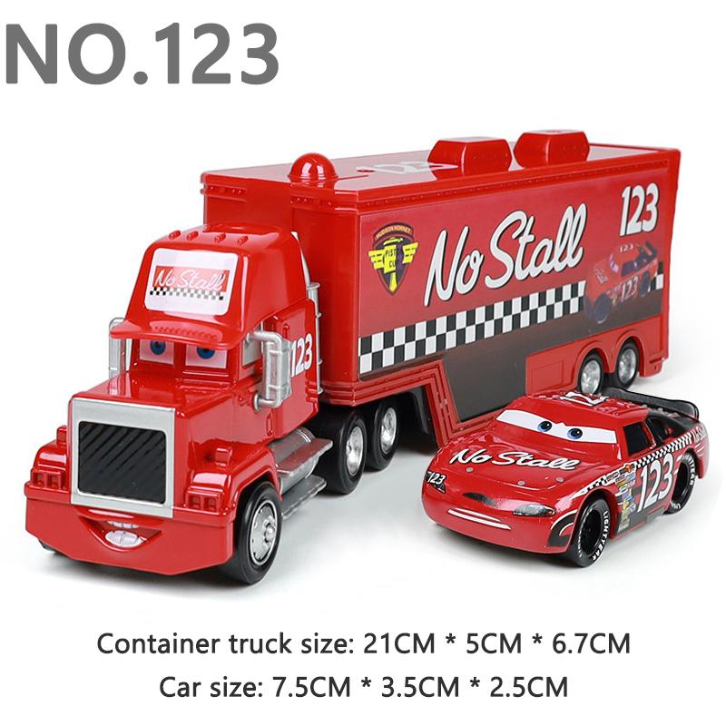 Pixar Cars Truck Model Car 1/55 Die Casting Eugene Carbureski Container Trucks Racing Toy Birthday Gifts Kids Toys Collectibles