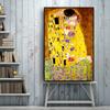 Gustav Klimt Kiss Reproductions Figure Oil Painting On Canvas Art Scandinavian Posters and Prints Wall Picture for Living Room