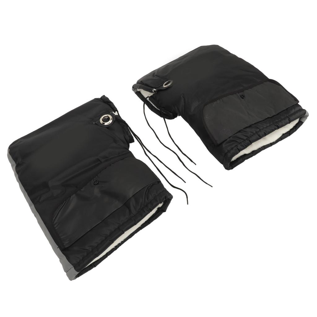 1 Pair Motorcycle Handlebar Gloves Waterproof Windproof Winter Hand Protector for Scooter Snowmobile For Handlebar Mouth 16cm/6.3in