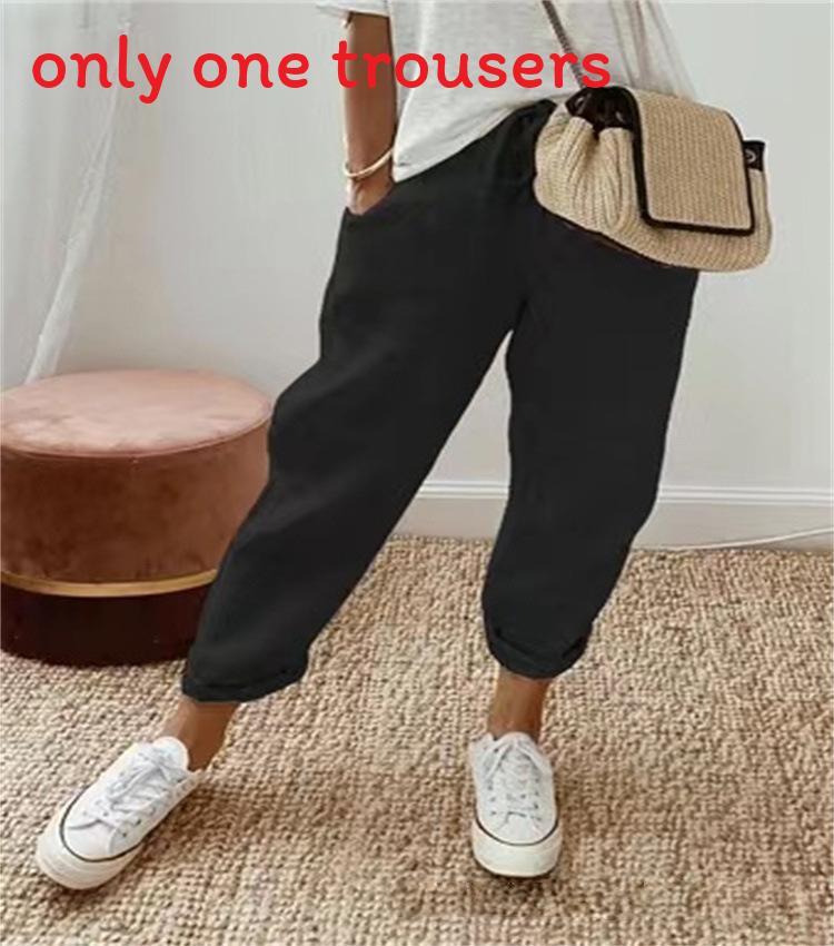 Cotton Casual Pants For Women With Pockets And Elastic Waist For Spring 2023