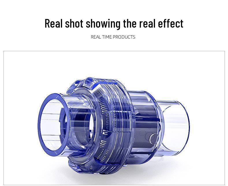 Válvula de Retenção de PVC Transparente com Rosca Única - Válvula de Parada Plástica de Aquário Sem Retorno Unidirecional (2 polegadas: 20-25-32-40mm)