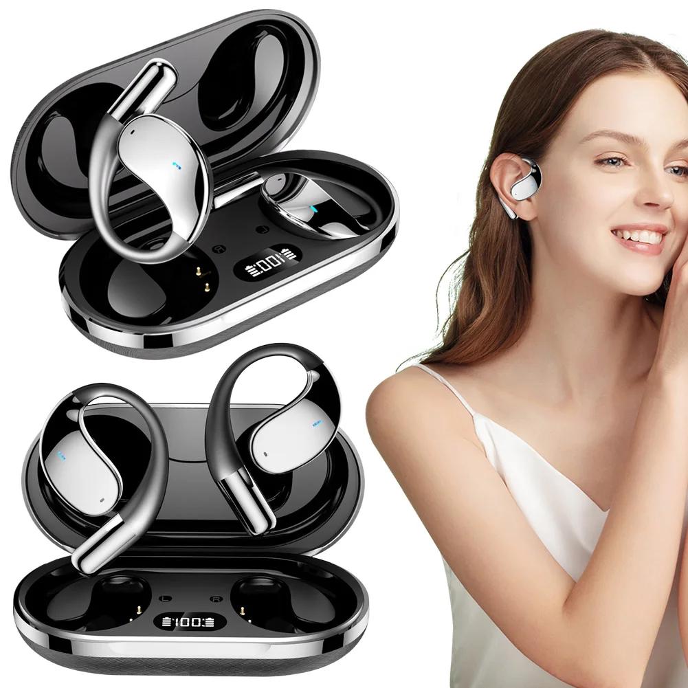 AI Translator Earbuds Bluetooth 5.4 Noise Cancelling Real Time Translator Ear Hook 3-in-1 Voice Translator for Business Travel