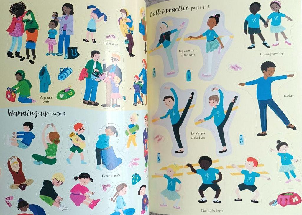 [USED] Usborne stickerbook set of 4 for girls