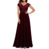 Color code new European and American hot-selling dresses lace splicing long waist noble dress dresses
