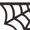Halloween Door Corner Sign Spiderweb Decor, Wooden Horror Self Paste Frame Decoration for
