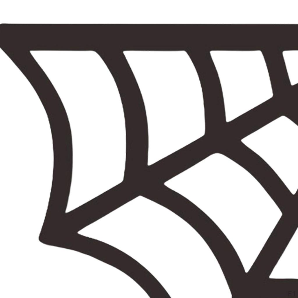 Halloween Door Corner Sign Spiderweb Decor, Wooden Horror Self Paste Frame Decoration for
