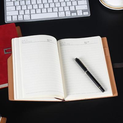 Carnet A5 100 Feuilles Cuir PU avec Porte-Cartes Livre de Comptes Rendus Rétro Papeterie Carnet de Tâches Mémo Filles