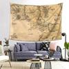 Middle Retro Earth Map Tapestry Wall Hanging Decorative Wall Tapestries Wall Art Decoration Tapestries Home Decor For Dormitory