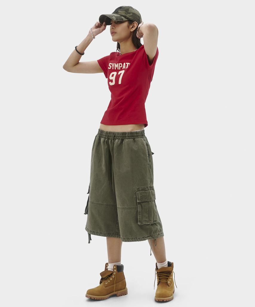 TAKEASY Vintage Washed Cotton Cargo Pants (Khaki)