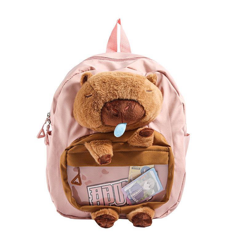 Capybara Snot Plush Backpack With Adjustable Shoulder Straps And Large Capacity