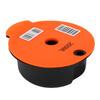 Reusable Coffee Pod PP Refillable Coffee Filter Capsule Cup with 4 Orange Lids Brush and Spoon for Coffee Makers