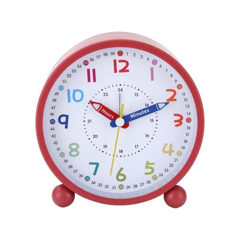 Portable Retro Alarm Clock Battery Operated Desk Clock Time Planning Clock Desk Decoration красный