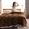 Thick 3-Layer Fleece Blanket Bed Sofa Couch - Solid Color Soft Plush Throw Winter Fall Season