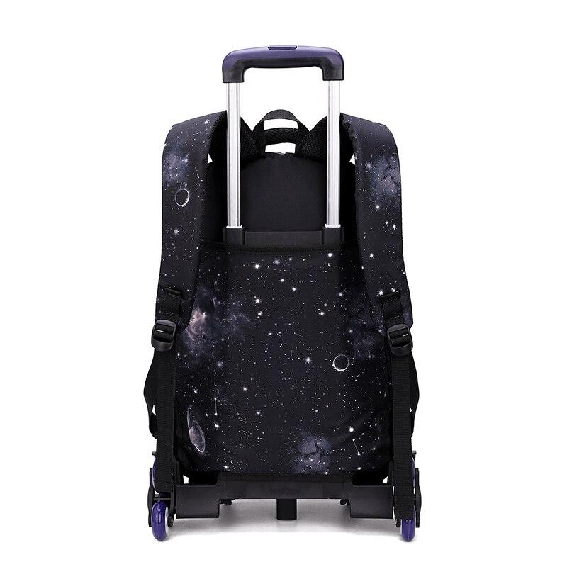 Novo 2 rodas de viagem rolando saco de bagagem escola trole mochila para meninos criança mochila de viagem sobre rodas mochilas escolares criança
