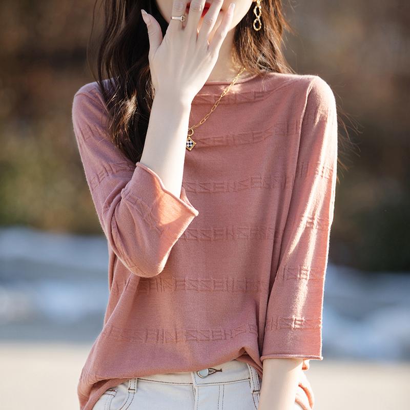 All-Season Women's 50% Wool 50% Silk Sweater | Lightweight Warm Blend Pullover | Luxury Cashmere Silk Knitwear