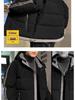 Men's Hooded Thickened Solid Color Cotton Jacket for Autumn/Winter - Warm, Loose-Fit Outerwear