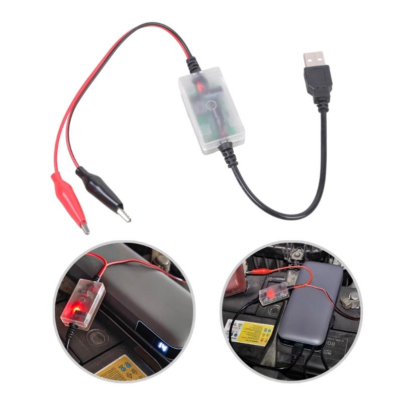 Notfall-Autobatterie-Ladekabel Flexibles Stromkabel mit intelligenten Klemmen und LED-Statusanzeige für 12V-Fahrzeuge