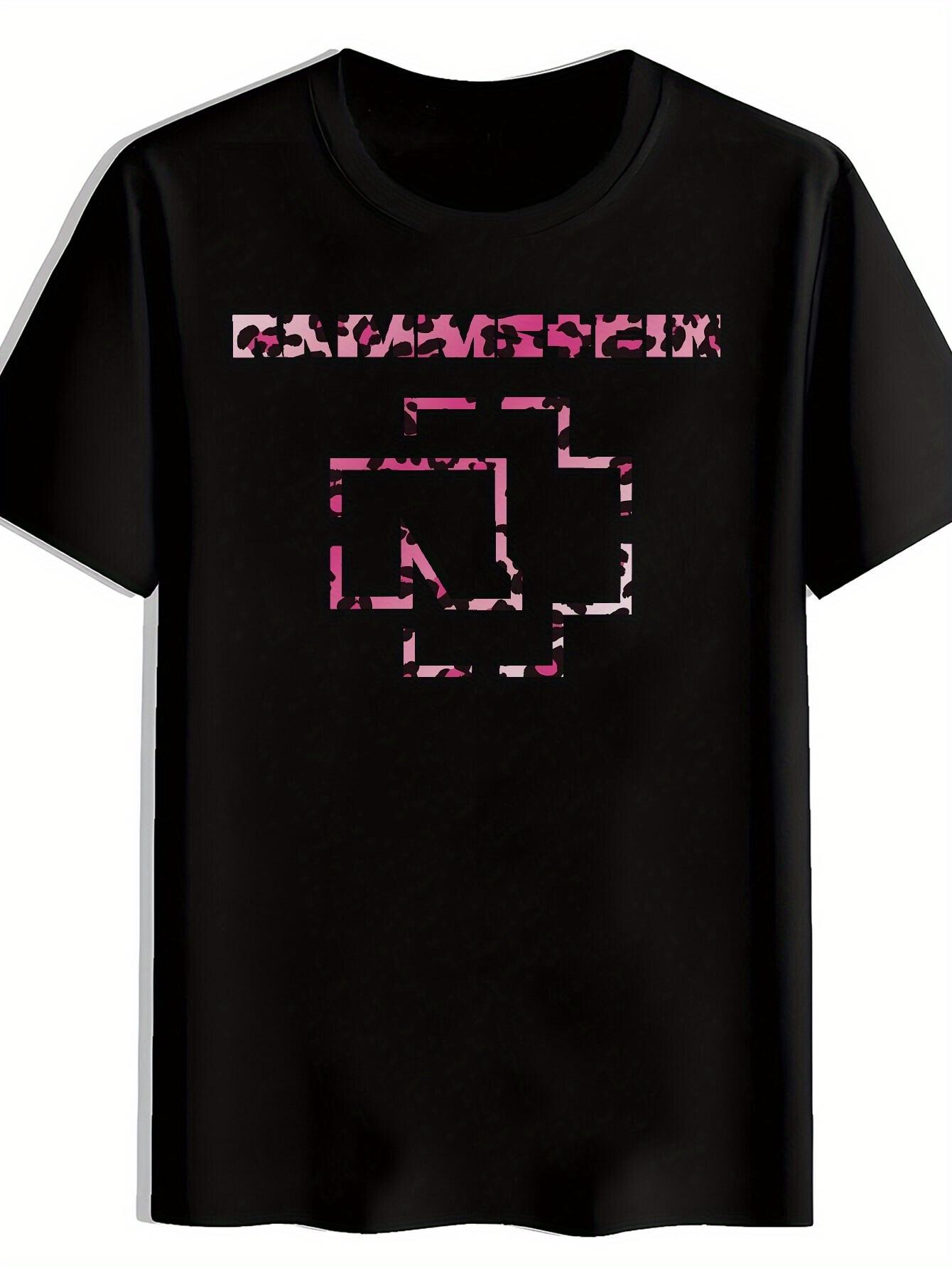 

Retro Rock Band Graphic T-shirt - Stray Cat Design with Pink & White Neon Style XL