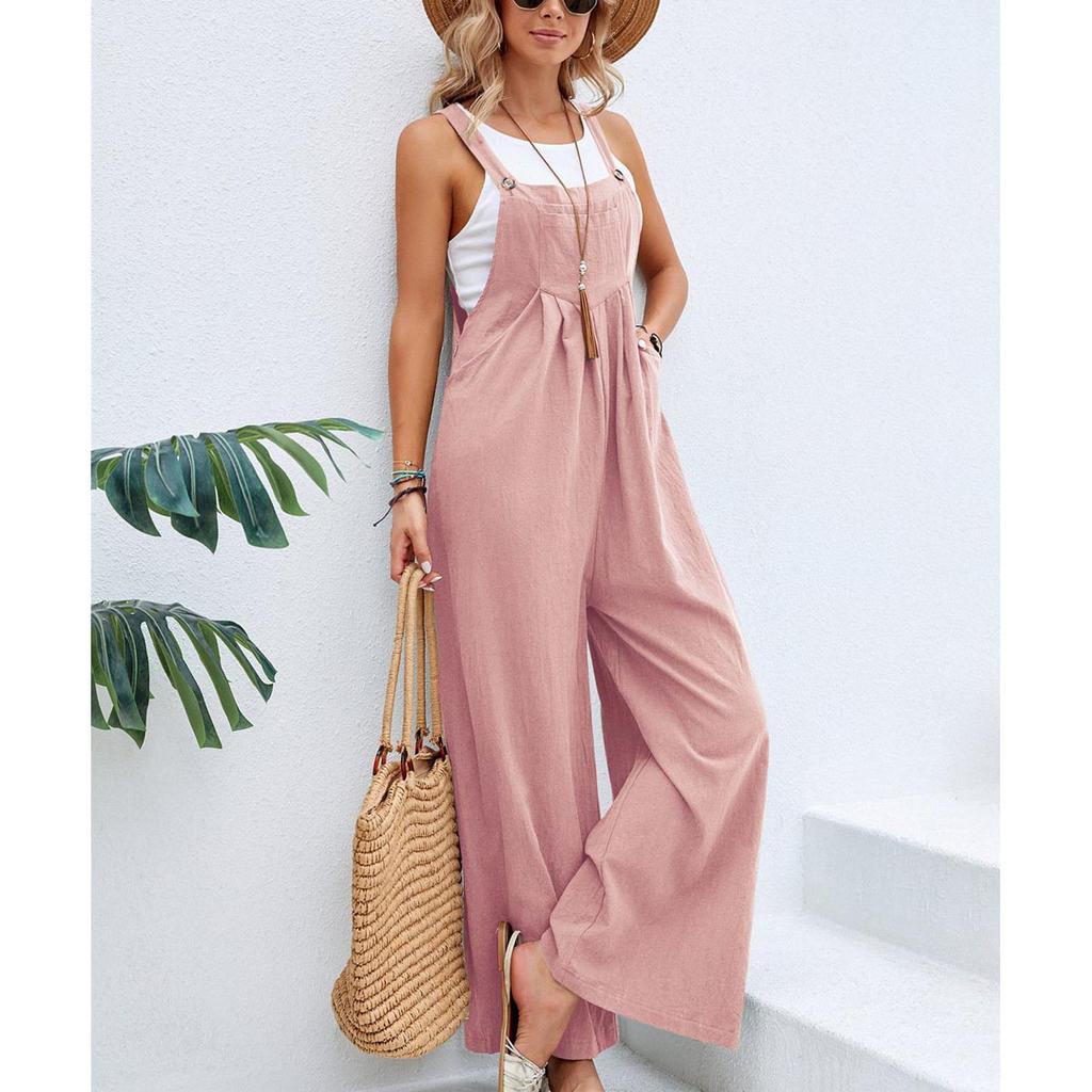 Kadın Bol Kesim Moda Tulum Geniş Bacak Bol Salopet Tulum Salopet Yaz Tulum Rahat Şık Tulum Yaz