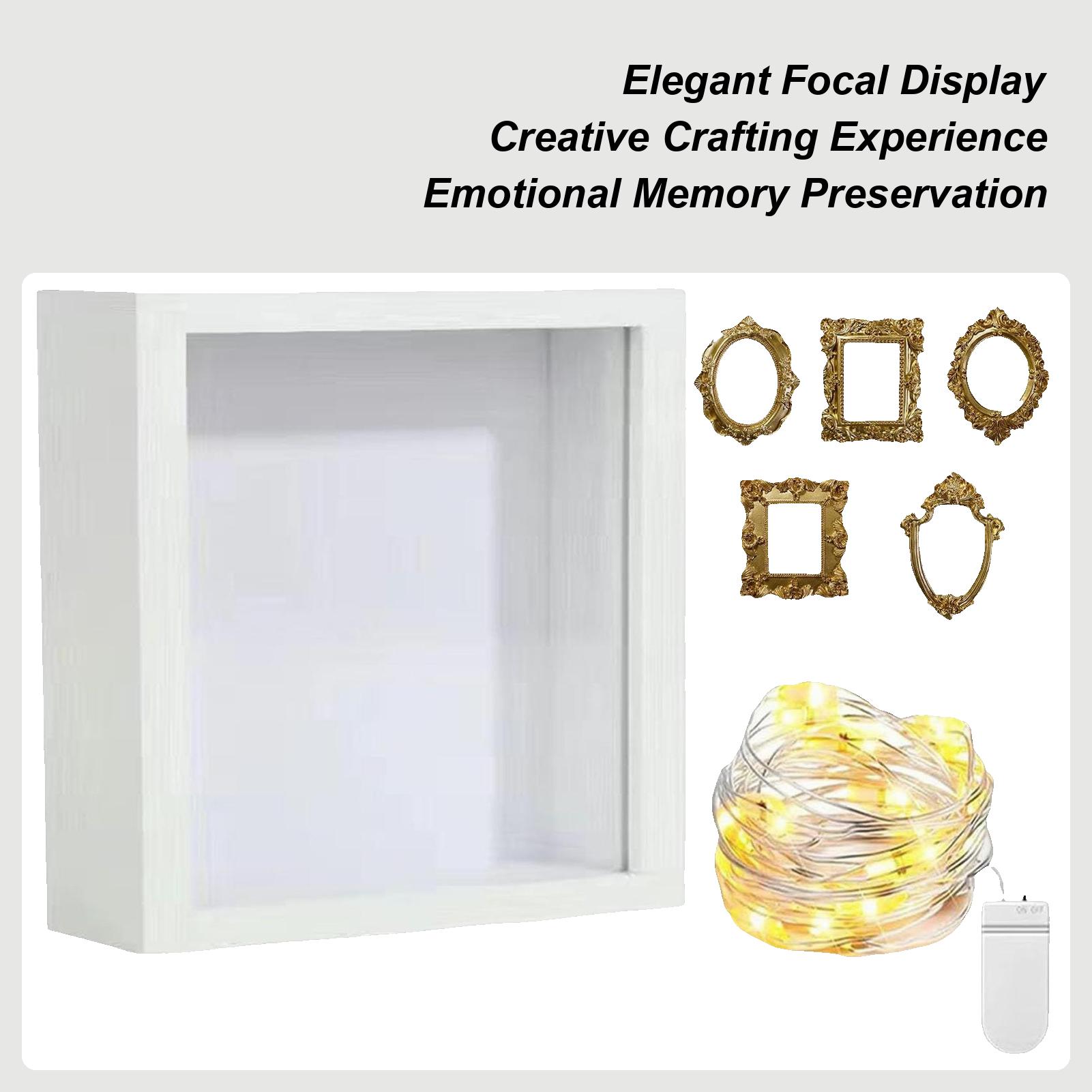 

DIY Mini Museum Silhouette Box Memory Display Shadow Box Golden Frame Display Memory Box Photo Frame For Weddings Birthdays China Mainland