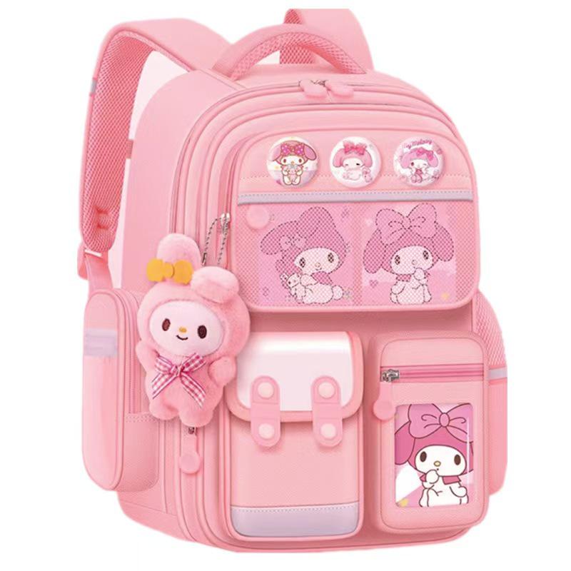 Kuromi Spine-Protecting Schoolbag: Lightweight, Large Capacity for Sixth Grade Girls