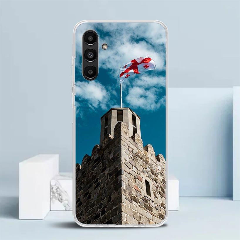 Georgia Flag Phone Case For Samsung Galaxy A17 A37 A57 A16 A15 A14 A13 A56 A55 A54 A53 A36 A35 A34 A33 A26 A25 A24 A23 Galaxy A5