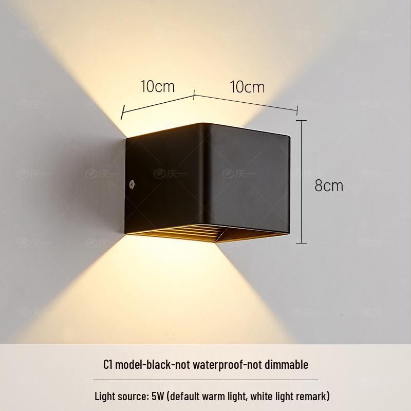 

Скандинавський настінний світильник LED: Водонепроникний Мінімалістичний Дизайн для Зовнішніх/Внутрішніх Просторів, таких як Балкони, Спальні, Сходи та Коридори.