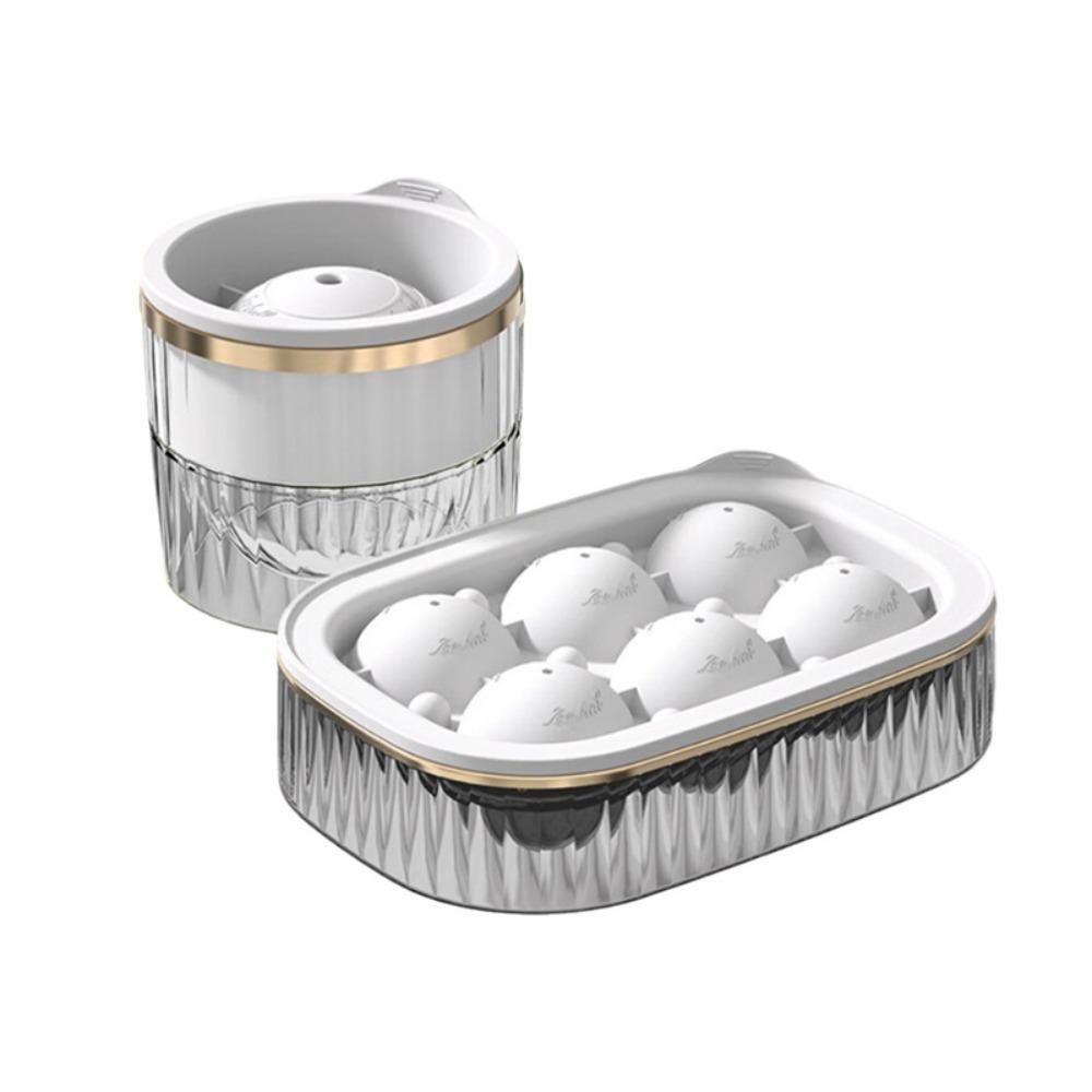 2PCS Silicone Refrigerator Ice Ball Mold Dust Lid Ice Sphere Mold Bar Ice Ball Maker  Easy To Demold