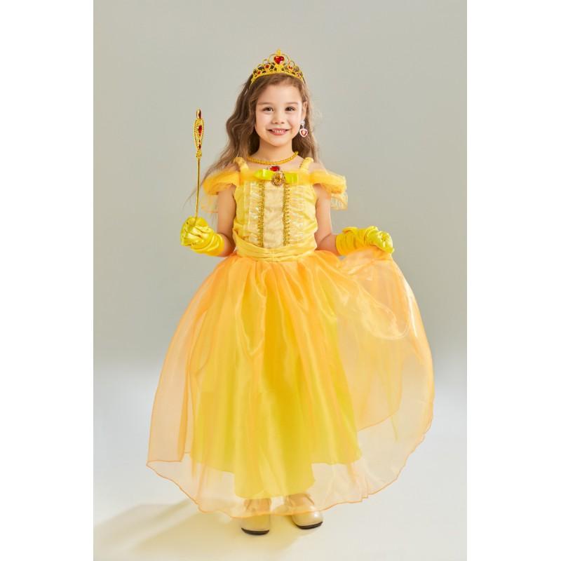 Girls Princess Dress Short Sleeve Party Costume Kids 110-150cm