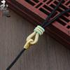 Hand-Woven Ruyi Knot Lanyard Necklace with Jade and Crystal Pendants