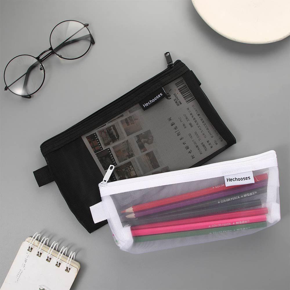High Quality Student Nylon Transparent Pen Box Pencil Bag Pen Bag Case Mesh Pencil Case Pencil Case