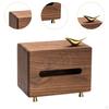 Tissue Box with Copper Bird Wood Multifunctional Home Ornament Holder Paper Storage for