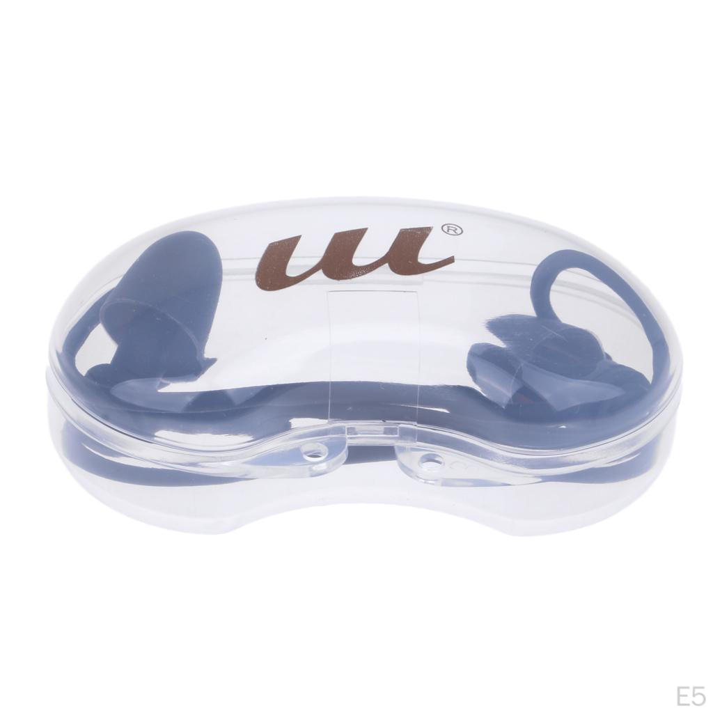 Waterproof Soft PVC Swimming Ear Plug Diving Earplug With Rope Unisex