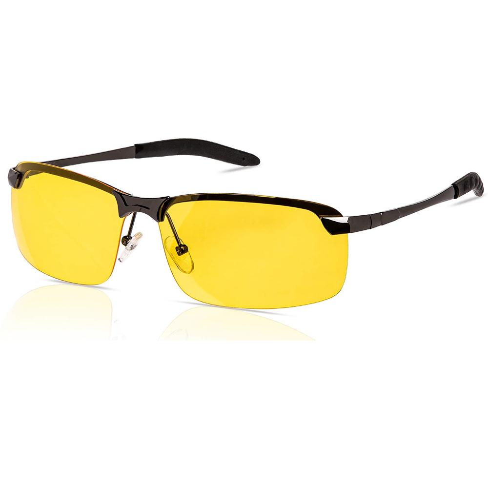 

Очки для ночного вождения с антибликовым покрытием, поляризованные, ночные очки, очки HD с желтым тонированием, UV400, защита глаз, очки-авиаторы