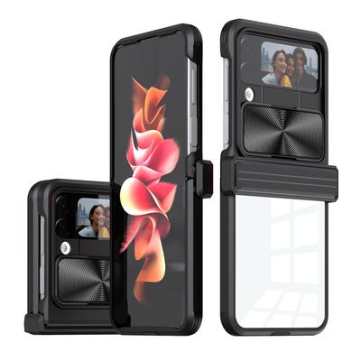 Husă de telefon pliabilă, acrilică, transparentă, de modă, pentru Samsung Galaxy Z Flip 4 5g Flip4 Zflip4, protecția camerei, accesorii pentru telefon.