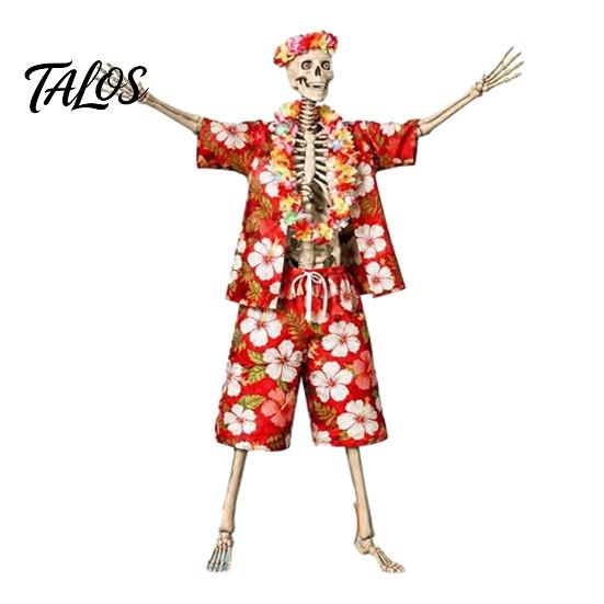Skull Costume Set, Easy-to-Wear Outdoor Skeleton Outfit, Reinforced Stitching Durable Cosplay Costume, for Home Courtyard Balcony