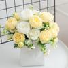 30cm Silk Peony Artificial Flower Bouquet Spring For White Home DIY Decoration Christmas Garden Wedding Office Party Fake Flower