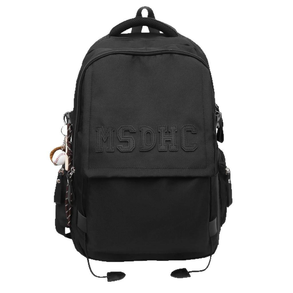 School Bag High Value Letter Style Junior High School Casual Simple Large Capacity Travel Backpack