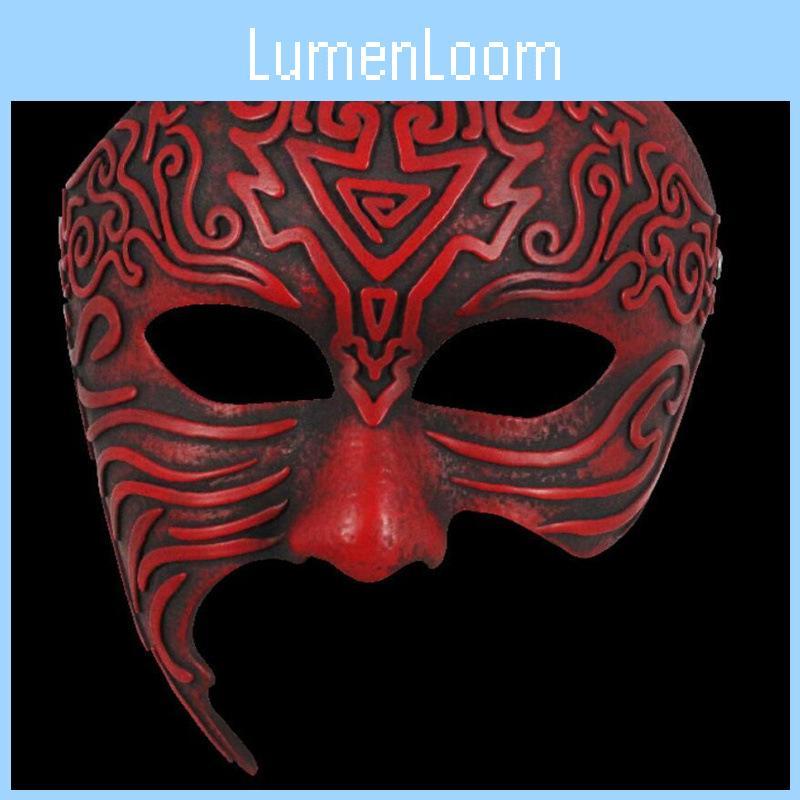 Maschera con Motivo Geometrico Antico per Feste in Costume, Natale e Halloween