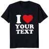 Tricou Personalizat pentru Design I Love Your Own Logo Text Foto Gratuit Ambele Părți Mărime EU Bumbac Tricou Personalizat Unisex Bumbac