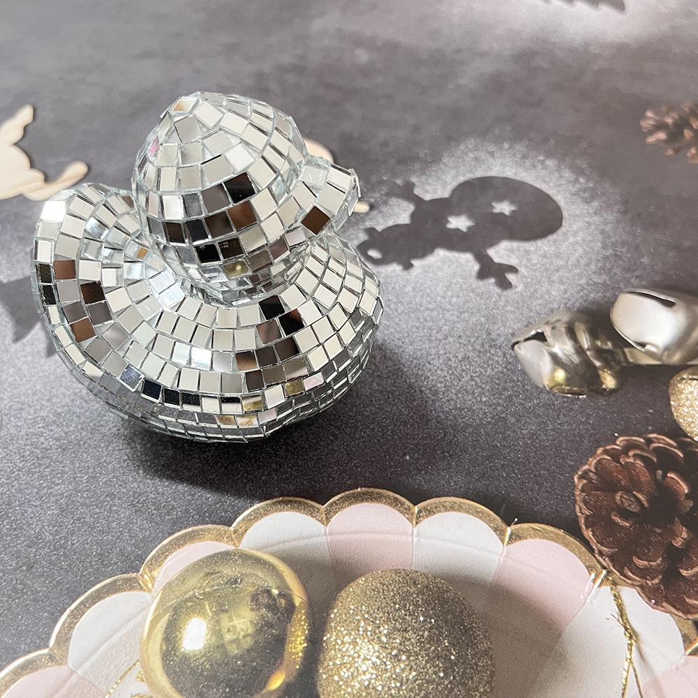 Kreatives Disco-Ente Spiegelglas-Ornament für Heimdekoration