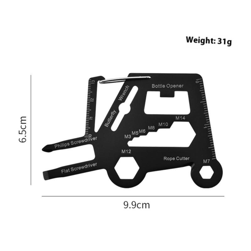 Multitool Card Survival Tool Card Includes Ruler Screwdriver Keychain For Emergency Survival Daily Use