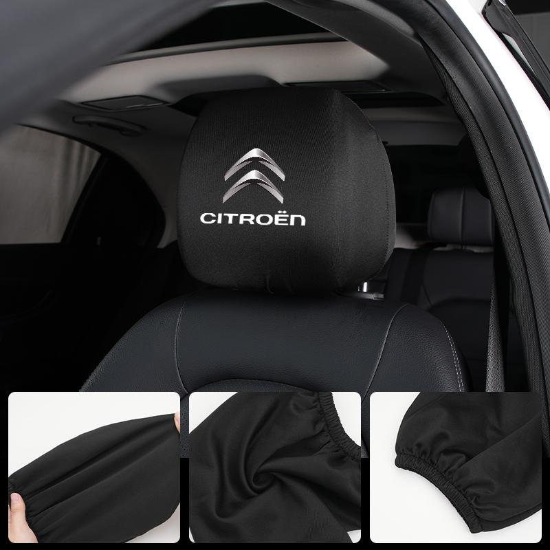 Autositz Kopfstützenbezug Schmutzabweisend Elastisch Auto Innenraum Zubehör für Citroen C5 C1 C2 Berlingo Celysee Cactus Picasso Aircross