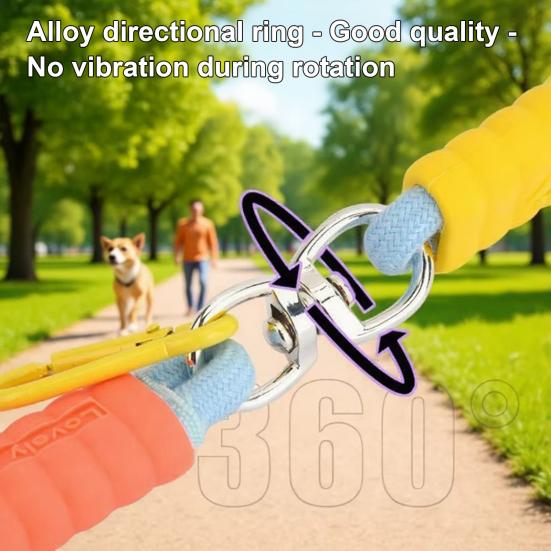 Slip Lead Dog Leash Heavy Duty Pet Leash with Padded Handle Anti-Tangle Clip Adjustable No Pull Training Rope Lead for Medium Large Dogs