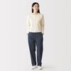 MUJI Washed Denim Easy Tapered Pants Women