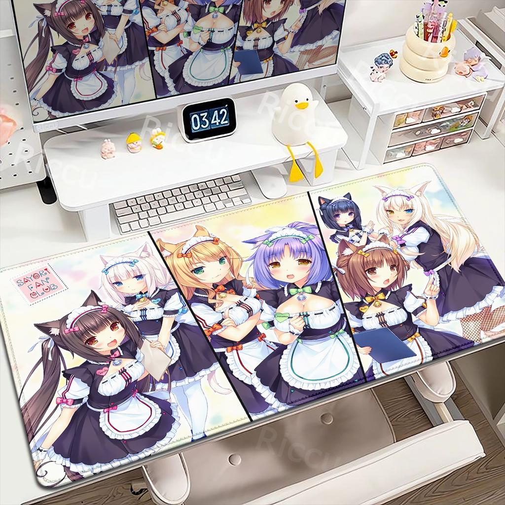 Gaming Office Laptop Soft Mice Mat XL Desktop Carpet Anime Kawaii Girl Chocola Nekopara Natural Rubber Deskmat Antislip MousePad