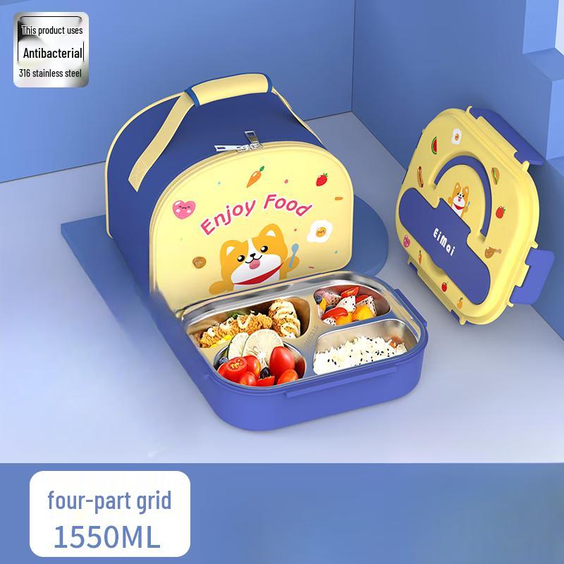Детский ланч-бокс из нержавеющей стали с термоизоляцией и сумкой