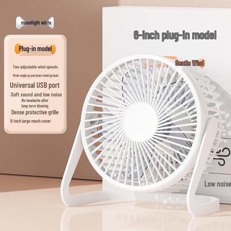 Compact USB Mini Desk Fan - Available In 5, 6, or 8 Inches for Office, Student, or Home Use.
