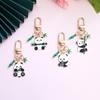 Cute Panda Keychain Metal Cartoon Style Bag Pendant for Collectible Souvenir